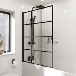 luxura-square-grid-bath-shower-screen-1000mm-matt-black-6mm