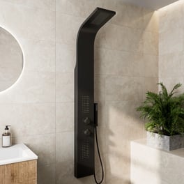 merano-thermostatic-shower-tower-panel-with-handset-2-body-jets-matt-black