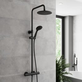 merano-thermostatic-round-bar-mixer-shower-with-adjustable-fixed-head-black