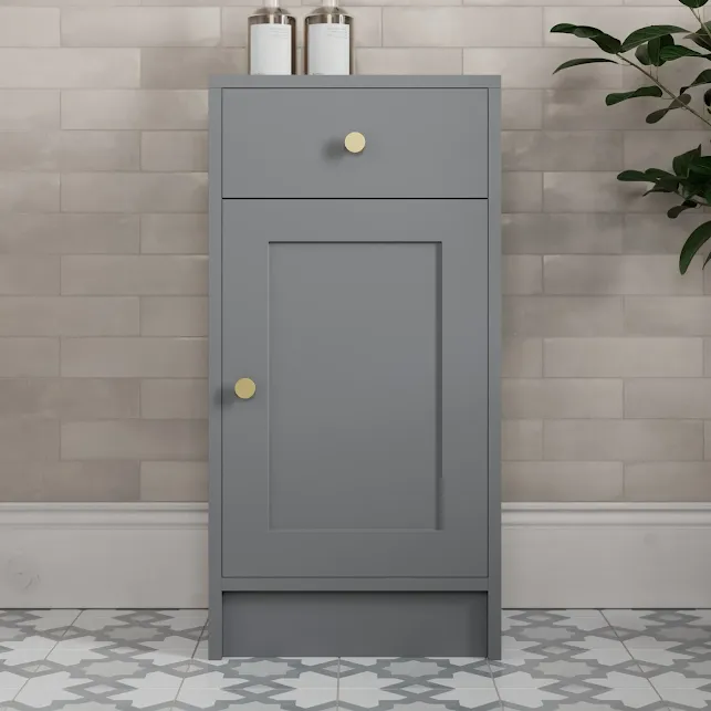 park-lane-winchester-grey-freestanding-bathroom-storage-cabinet-400mm-brass-handles park-lane-winchester-grey-freestanding-bathroom-storage-cabinet-400mm-brass-handles