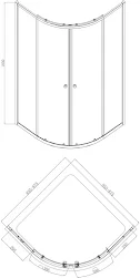 hydrolux-quadrant-shower-enclosure-800mm-with-non-slip-tray-and-waste-4mm hydrolux-quadrant-shower-enclosure-800mm-with-non-slip-tray-and-waste-4mm
