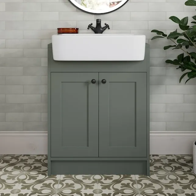 park-lane-winchester-green-traditional-freestanding-vanity-unit-with-basin-620mm-black-handles park-lane-winchester-green-traditional-freestanding-vanity-unit-with-basin-620mm-black-handles