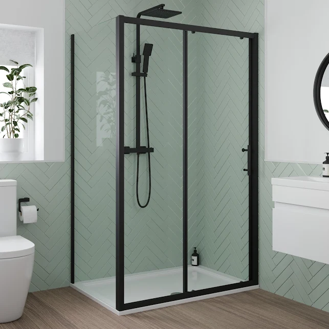 luxura-sliding-shower-enclosure-1000-x-800mm-with-non-slip-tray-and-waste-6mm-black luxura-sliding-shower-enclosure-1000-x-800mm-with-non-slip-tray-and-waste-6mm-black