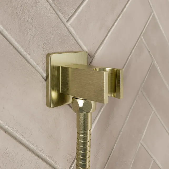 merano-square-water-outlet-with-handset-holder-brushed-brass merano-square-water-outlet-with-handset-holder-brushed-brass