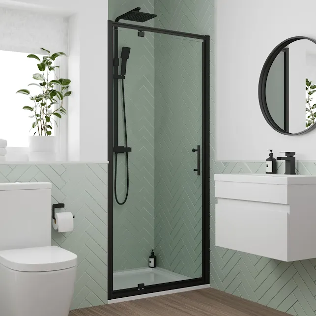 luxura-pivot-shower-door-800mm-with-800-x-800mm-non-slip-tray-and-waste-6mm-black luxura-pivot-shower-door-800mm-with-800-x-800mm-non-slip-tray-and-waste-6mm-black