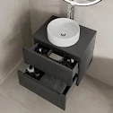 vitusso-fluted-black-wall-hung-bathroom-vanity-unit-with-round-fluted-basin-white-600mm vitusso-fluted-black-wall-hung-bathroom-vanity-unit-with-round-fluted-basin-white-600mm