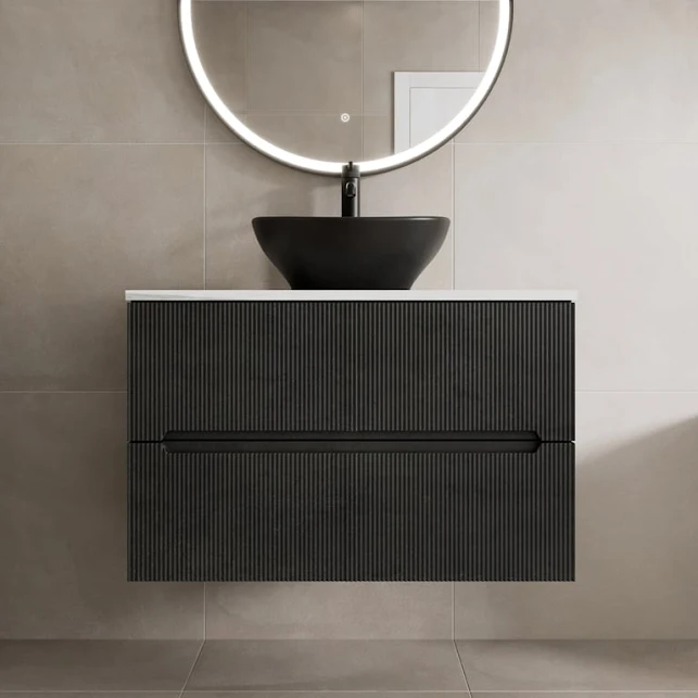 vitusso-fluted-black-white-wall-hung-bathroom-vanity-unit-with-oval-basin-black-800mm
