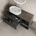 vitusso-fluted-black-grey-wall-hung-bathroom-vanity-unit-with-round-fluted-basin-white-1200mm vitusso-fluted-black-grey-wall-hung-bathroom-vanity-unit-with-round-fluted-basin-white-1200mm