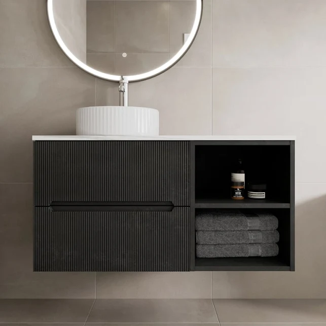 vitusso-fluted-black-white-wall-hung-bathroom-vanity-unit-with-round-fluted-basin-white-1000mm vitusso-fluted-black-white-wall-hung-bathroom-vanity-unit-with-round-fluted-basin-white-1000mm