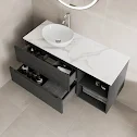 vitusso-fluted-black-white-wall-hung-bathroom-vanity-unit-with-oval-basin-white-1200mm vitusso-fluted-black-white-wall-hung-bathroom-vanity-unit-with-oval-basin-white-1200mm