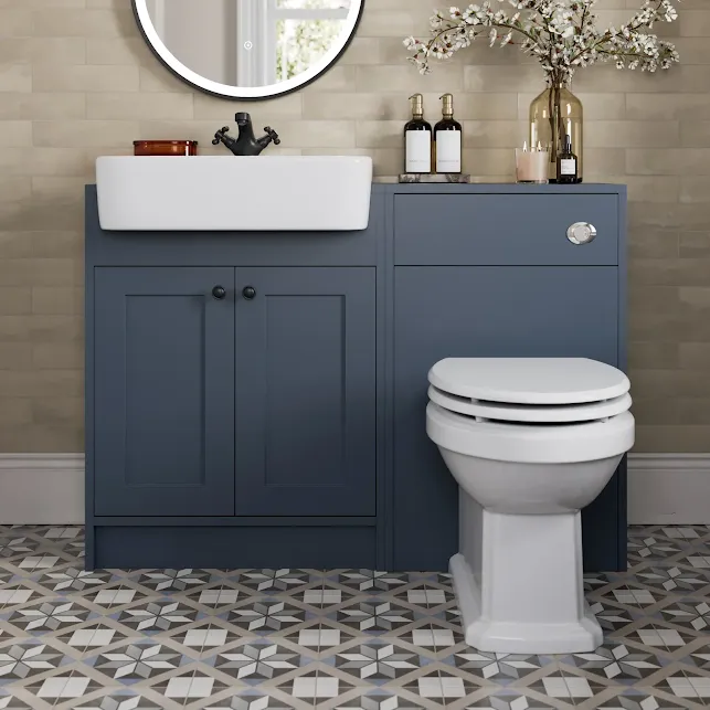 park-lane-winchester-blue-toilet-vanity-unit-with-basin-1120mm-black-handles park-lane-winchester-blue-toilet-vanity-unit-with-basin-1120mm-black-handles