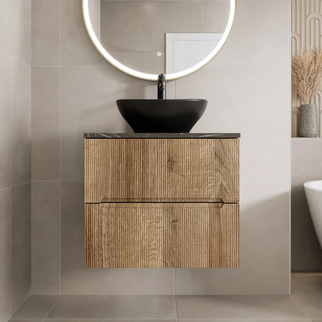 vitusso-fluted-wood-grey-wall-hung-bathroom-vanity-unit-with-oval-basin-black-600mm vitusso-fluted-wood-grey-wall-hung-bathroom-vanity-unit-with-oval-basin-black-600mm