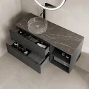 vitusso-fluted-black-grey-wall-hung-bathroom-vanity-unit-with-round-glass-basin-1200mm vitusso-fluted-black-grey-wall-hung-bathroom-vanity-unit-with-round-glass-basin-1200mm
