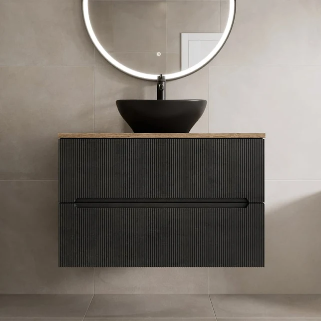 vitusso-fluted-black-oak-wall-hung-bathroom-vanity-unit-with-oval-basin-black-800mm