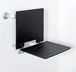 fitzroy-of-london-style-slimline-removable-shower-seat-with-back-grab-rail-black-331004bl