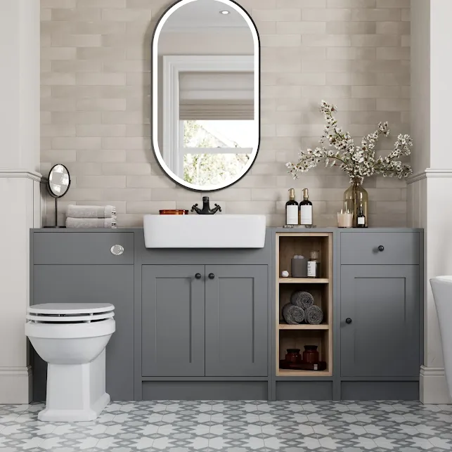 park-lane-winchester-grey-toilet-vanity-unit-with-basin-1820mm-black-handles park-lane-winchester-grey-toilet-vanity-unit-with-basin-1820mm-black-handles