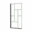 luxura-square-abstract-grid-bath-shower-screen-800mm-matt-black-6mm luxura-square-abstract-grid-bath-shower-screen-800mm-matt-black-6mm