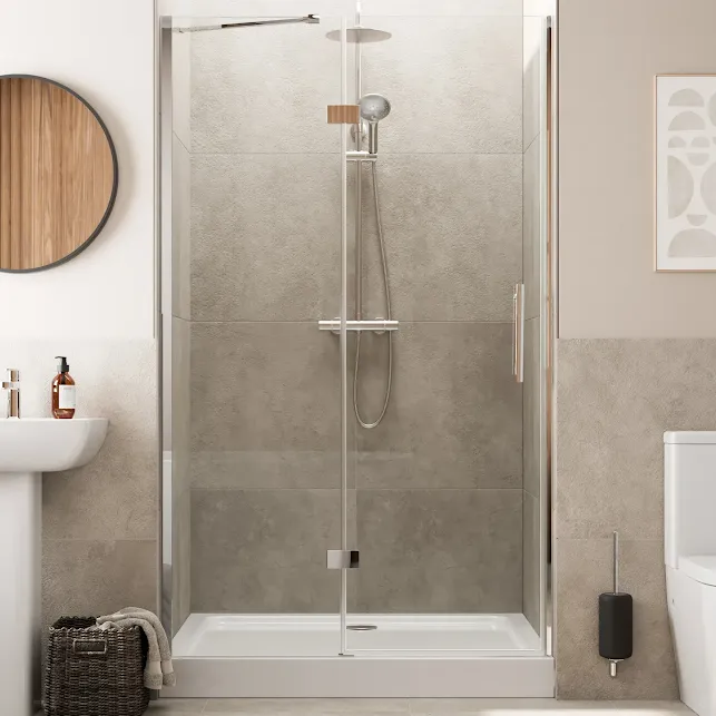 diamond-frameless-hinged-shower-door-1200mm-with-1200-x-700mm-raised-tray-and-waste-8mm diamond-frameless-hinged-shower-door-1200mm-with-1200-x-700mm-raised-tray-and-waste-8mm