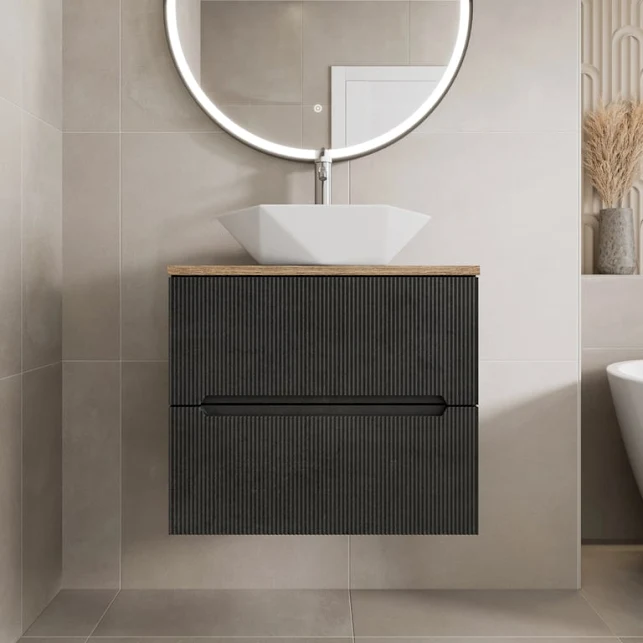 vitusso-fluted-black-oak-wall-hung-bathroom-vanity-unit-with-geometric-basin-600mm vitusso-fluted-black-oak-wall-hung-bathroom-vanity-unit-with-geometric-basin-600mm