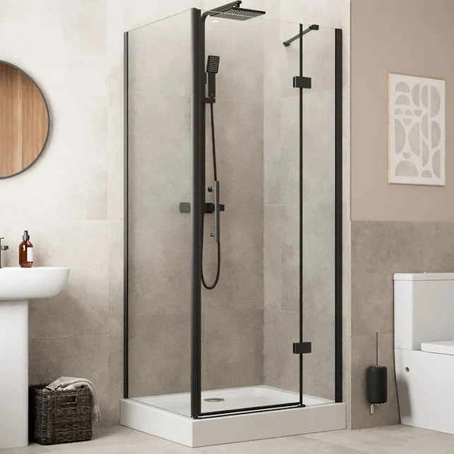 diamond-frameless-hinged-shower-enclosure-800-x-700mm-with-raised-anti-slip-tray-waste-8mm-black diamond-frameless-hinged-shower-enclosure-800-x-700mm-with-raised-anti-slip-tray-waste-8mm-black