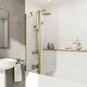 luxura-curved-folding-bath-shower-screen-1000mm-brushed-brass-two-panels-6mm luxura-curved-folding-bath-shower-screen-1000mm-brushed-brass-two-panels-6mm