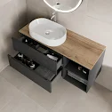 vitusso-fluted-black-oak-wall-hung-bathroom-vanity-unit-with-round-fluted-basin-white-1200mm vitusso-fluted-black-oak-wall-hung-bathroom-vanity-unit-with-round-fluted-basin-white-1200mm