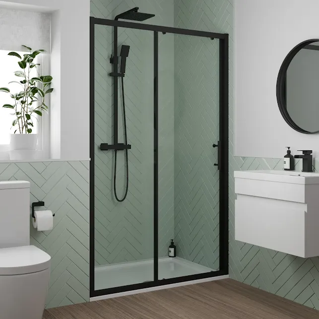 luxura-sliding-shower-door-1200mm-with-1200-x-900mm-tray-6mm-black luxura-sliding-shower-door-1200mm-with-1200-x-900mm-tray-6mm-black