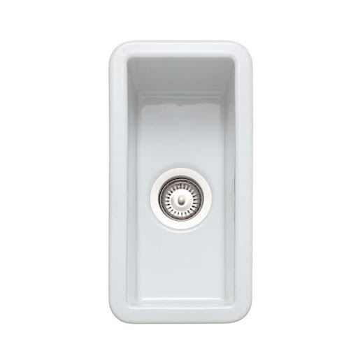 Rangemaster Rustique Undermount/Inset 0.5B Ceramic White Kitchen Sink