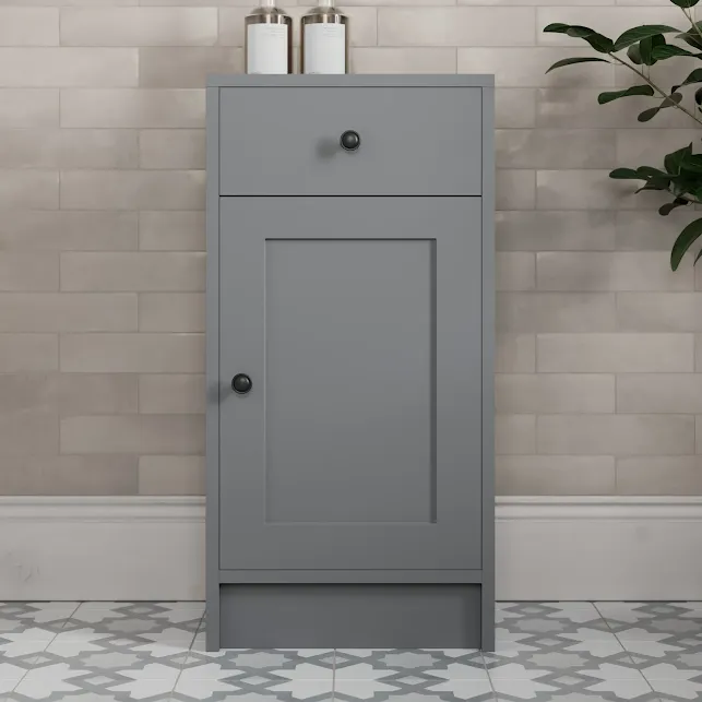 park-lane-winchester-grey-freestanding-bathroom-storage-cabinet-400mm-black-handles park-lane-winchester-grey-freestanding-bathroom-storage-cabinet-400mm-black-handles