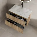 vitusso-fluted-wood-white-wall-hung-bathroom-vanity-unit-with-round-glass-basin-800mm vitusso-fluted-wood-white-wall-hung-bathroom-vanity-unit-with-round-glass-basin-800mm