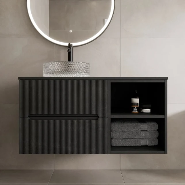 vitusso-fluted-black-wall-hung-bathroom-vanity-unit-with-round-glass-basin-1000mm