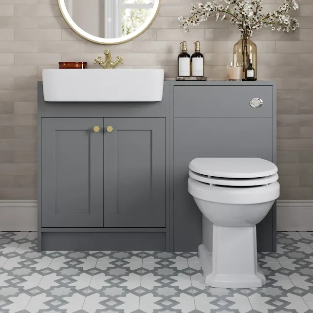 park-lane-winchester-grey-toilet-vanity-unit-with-basin-1120mm-brass-handles