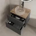 vitusso-fluted-black-oak-wall-hung-bathroom-vanity-unit-with-round-glass-basin-600mm vitusso-fluted-black-oak-wall-hung-bathroom-vanity-unit-with-round-glass-basin-600mm