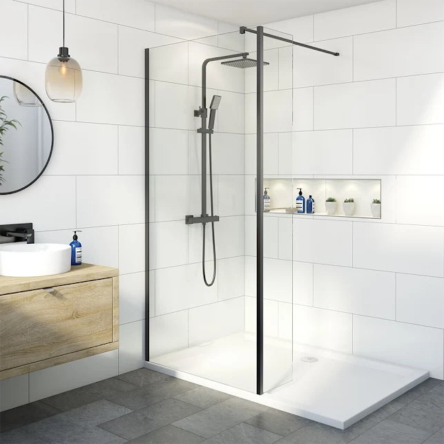 diamond-walk-in-shower-screen-with-1700-x-700mm-non-slip-tray-fixed-return-panel-8mm-black