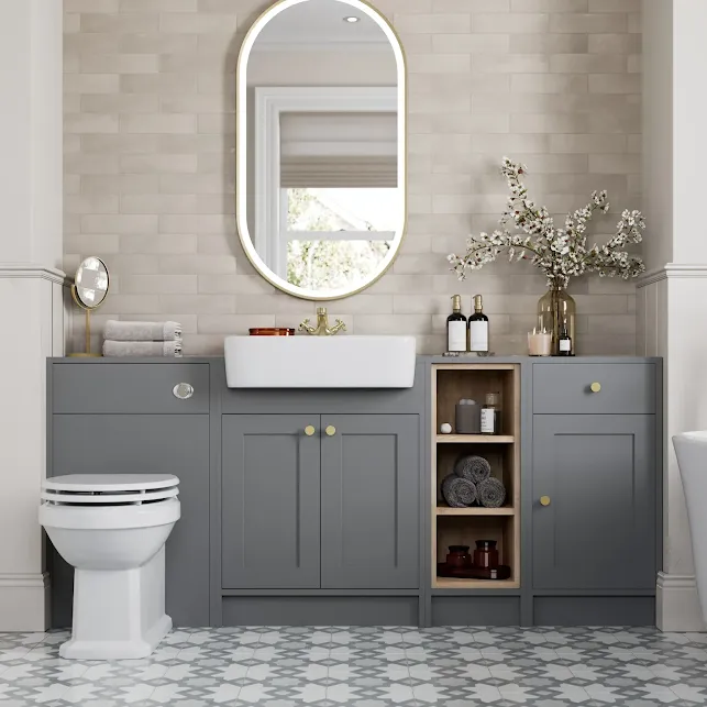 park-lane-winchester-grey-toilet-vanity-unit-with-basin-1820mm-brass-handles park-lane-winchester-grey-toilet-vanity-unit-with-basin-1820mm-brass-handles