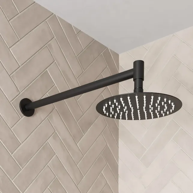 merano-round-wall-mounted-fixed-shower-head-200mm-black