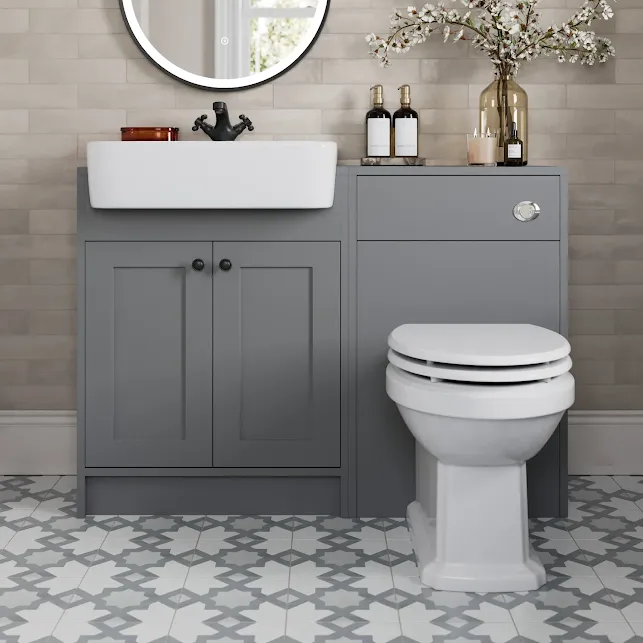 park-lane-winchester-grey-toilet-vanity-unit-with-basin-1120mm-black-handles park-lane-winchester-grey-toilet-vanity-unit-with-basin-1120mm-black-handles