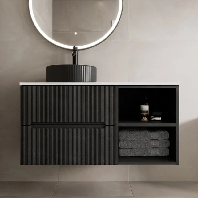 vitusso-fluted-black-white-wall-hung-bathroom-vanity-unit-with-round-fluted-basin-black-1000mm