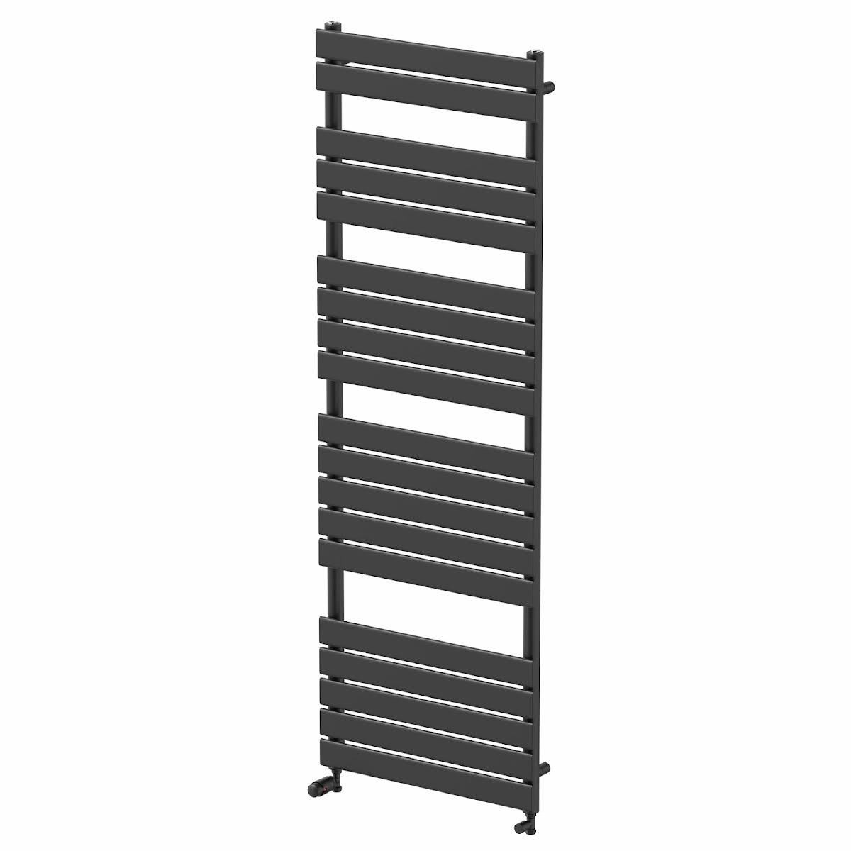 DuraTherm Flat Panel Heated Towel Rail Matt Black 1800 x 600mm