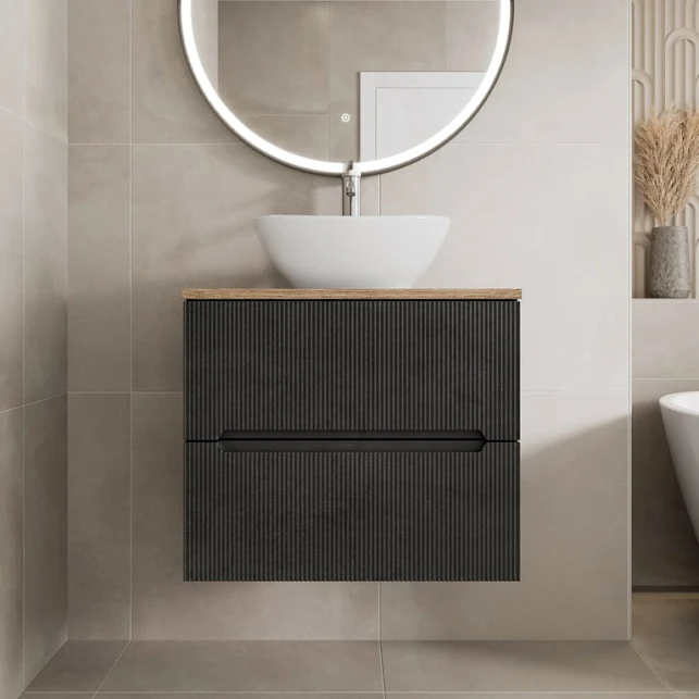 vitusso-fluted-black-oak-wall-hung-bathroom-vanity-unit-with-oval-basin-white-600mm vitusso-fluted-black-oak-wall-hung-bathroom-vanity-unit-with-oval-basin-white-600mm
