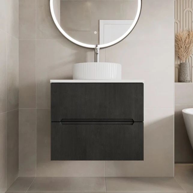 vitusso-fluted-black-white-wall-hung-bathroom-vanity-unit-with-round-fluted-basin-white-600mm vitusso-fluted-black-white-wall-hung-bathroom-vanity-unit-with-round-fluted-basin-white-600mm