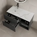 vitusso-fluted-black-white-wall-hung-bathroom-vanity-unit-with-round-glass-basin-1000mm vitusso-fluted-black-white-wall-hung-bathroom-vanity-unit-with-round-glass-basin-1000mm