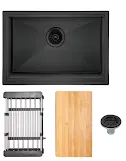sauber-prima-1-undermount-black-single-bowl-stainless-steel-kitchen-sink-rectangular sauber-prima-1-undermount-black-single-bowl-stainless-steel-kitchen-sink-rectangular