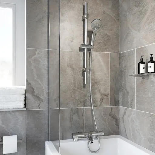 Architeckt Thermostatic Bath Shower Mixer with Handset Deck Mounted