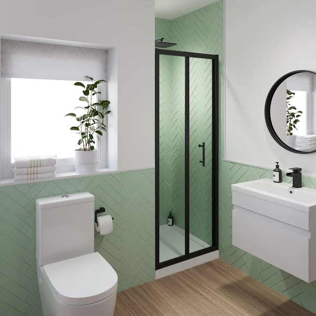 luxura-bifold-shower-door-760mm-with-760-x-760mm-raised-non-slip-tray-and-waste-6mm-black