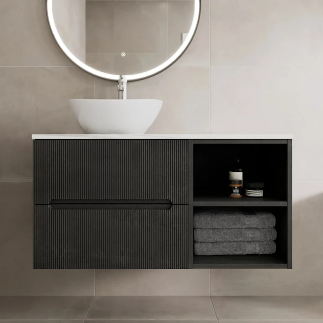 vitusso-fluted-black-white-wall-hung-bathroom-vanity-unit-with-oval-basin-white-1000mm