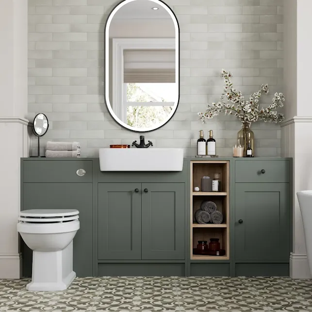 park-lane-winchester-green-toilet-vanity-unit-with-basin-1820mm-black-handles park-lane-winchester-green-toilet-vanity-unit-with-basin-1820mm-black-handles