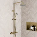 affine-royan-brushed-brass-bathroom-suite-with-single-ended-shower-bath-1700-full-pedestal-basin affine-royan-brushed-brass-bathroom-suite-with-single-ended-shower-bath-1700-full-pedestal-basin