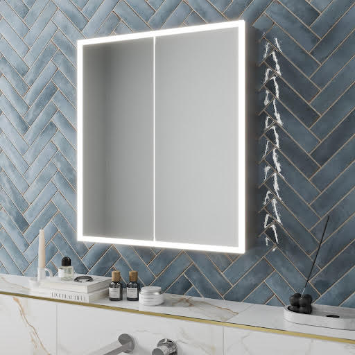Artis Seren LED Aluminium Mirror Cabinet with Demister Pad and 