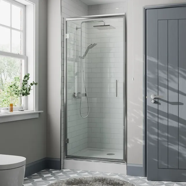 diamond-hinged-shower-door-760mm-with-760-x-760mm-raised-tray-and-waste-8mm diamond-hinged-shower-door-760mm-with-760-x-760mm-raised-tray-and-waste-8mm
